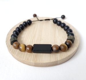 bracelet-réglable-pierres-oeildetigre-tigre-bois-ébène-homme-noir-2-réversible-36-énergétique-chakra-