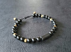 bracelets-hommes-bois-ébène-perles-onyx-fait-main-cowboy8
