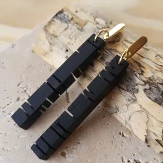 Boucles Art déco Bois d'ébène