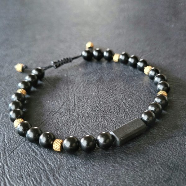 bracelets-hommes-bois-ébène-perles-onyx-fait-main-cowboy8